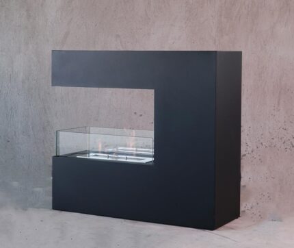 Cavaletto Black Freestanding Bioethanol Fireplace
