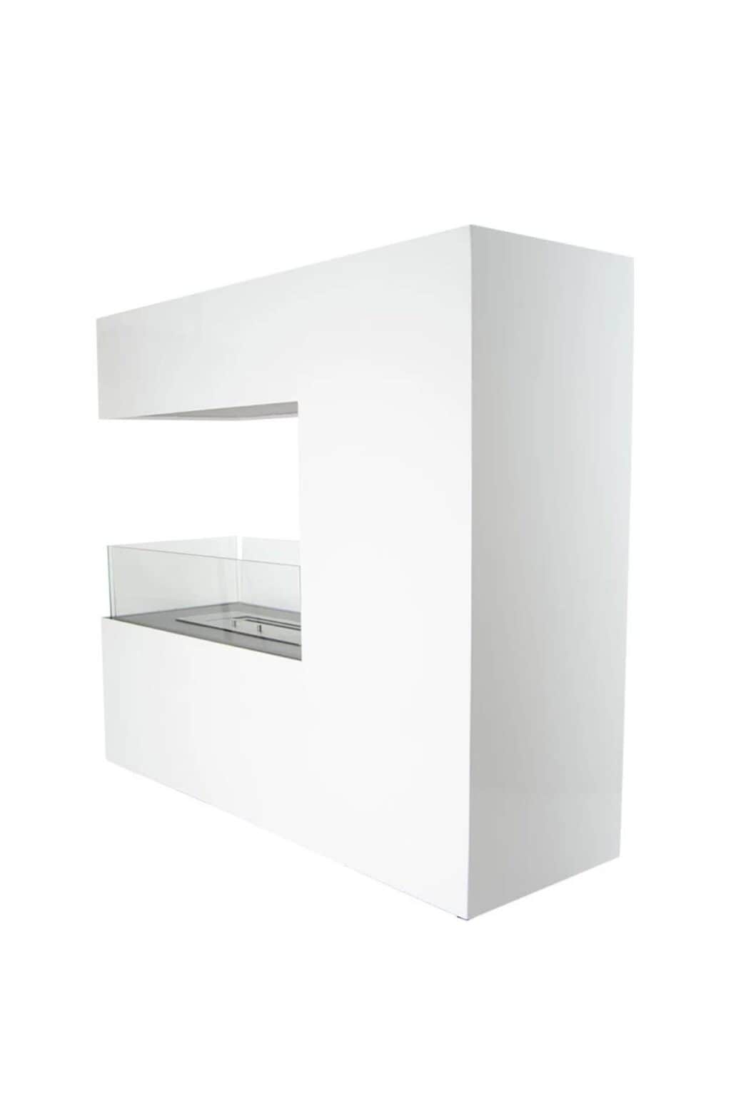 Cavaletto White Freestanding Bioethanol Fireplace