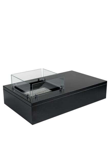Rettan Black Freestanding Bioethanol Fireplace