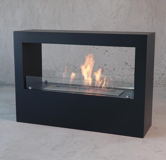 Korflame Tesoro Black Freestanding Bioethanol Fireplace