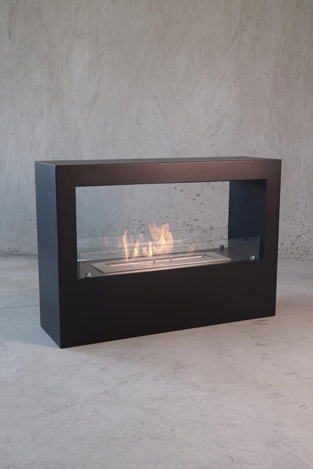 Korflame Tesoro Black Freestanding Bioethanol Fireplace