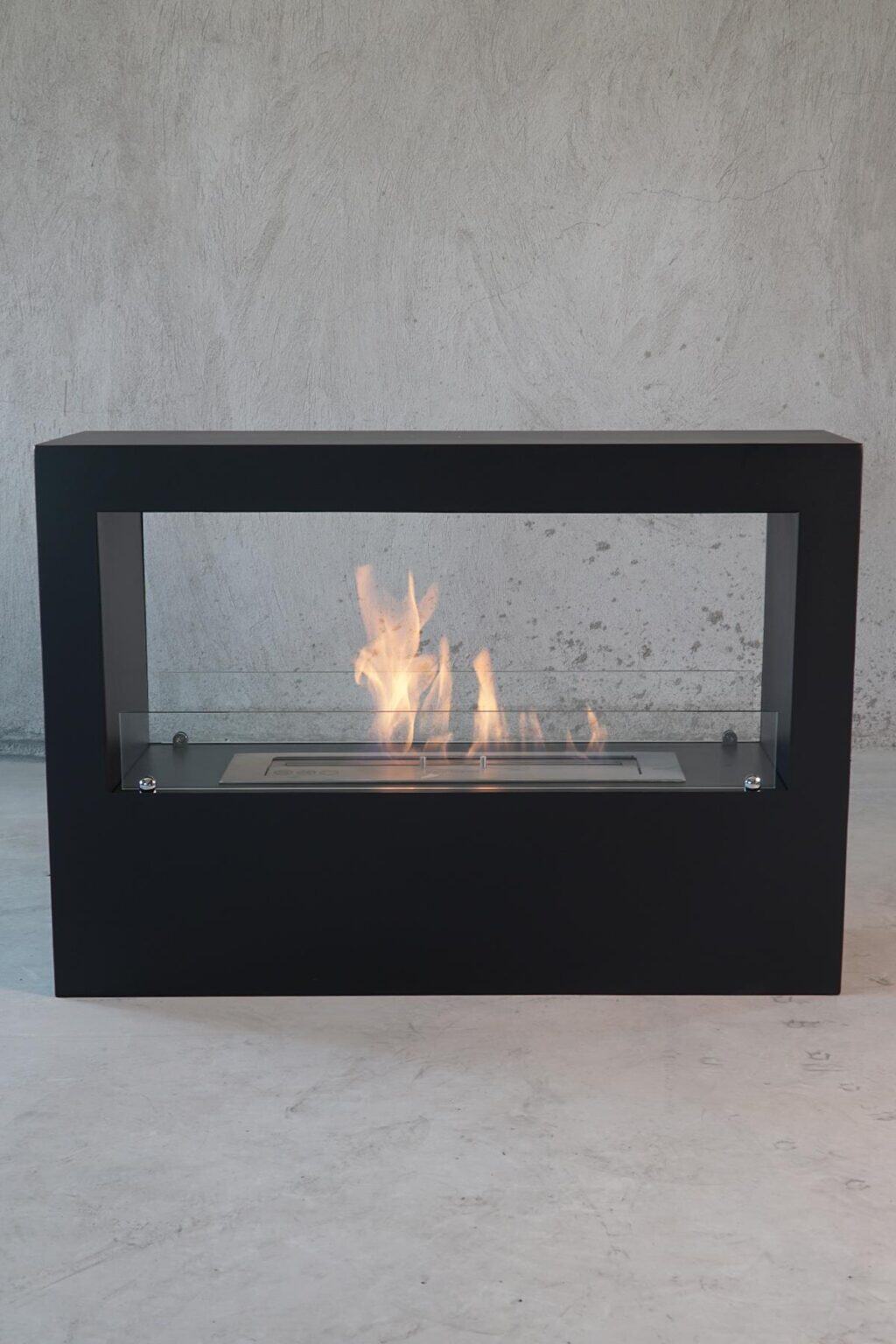 Korflame Tesoro Black Freestanding Bioethanol Fireplace