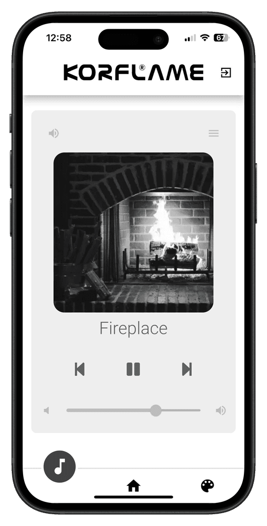 korflame app - music controller